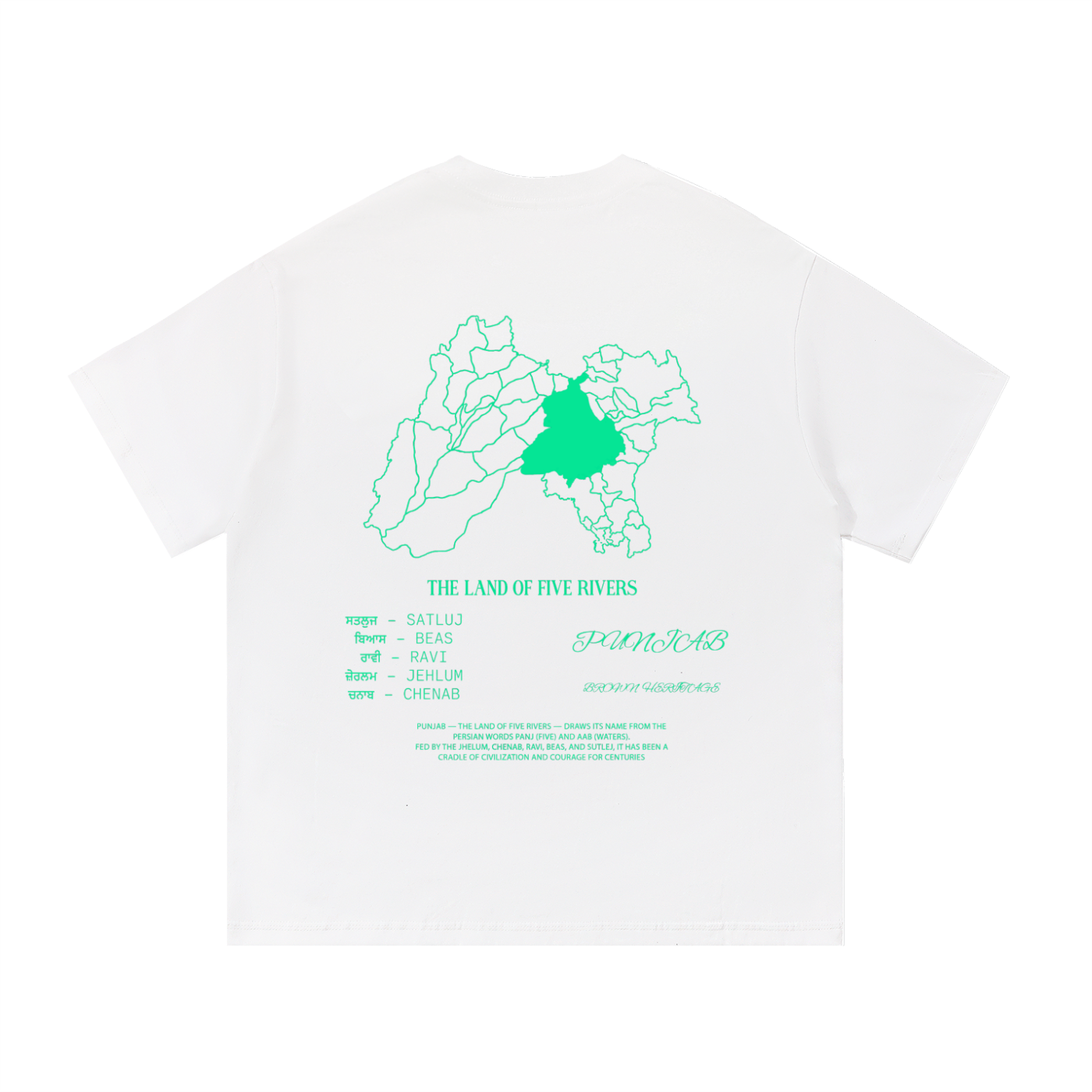 The Land Of Five Rivers-Cotton T-Shirt