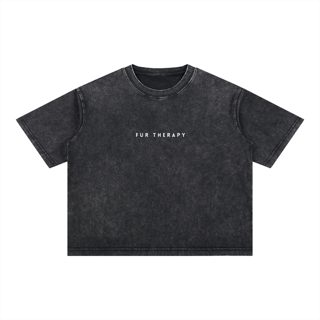 Fur Therapy- Mineral Wash Boxy Cotton T-Shirt