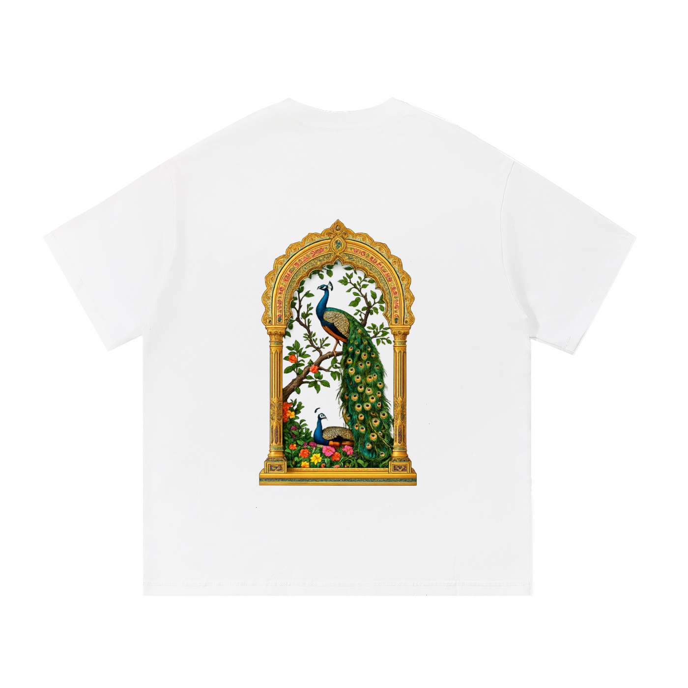 Peacock Cotton T-Shirt