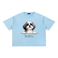 The Shih Tzu- Mineral Wash Boxy Cotton T-Shirt