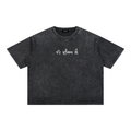 EYES ON ME- Mineral Wash Boxy Cotton T-Shirt