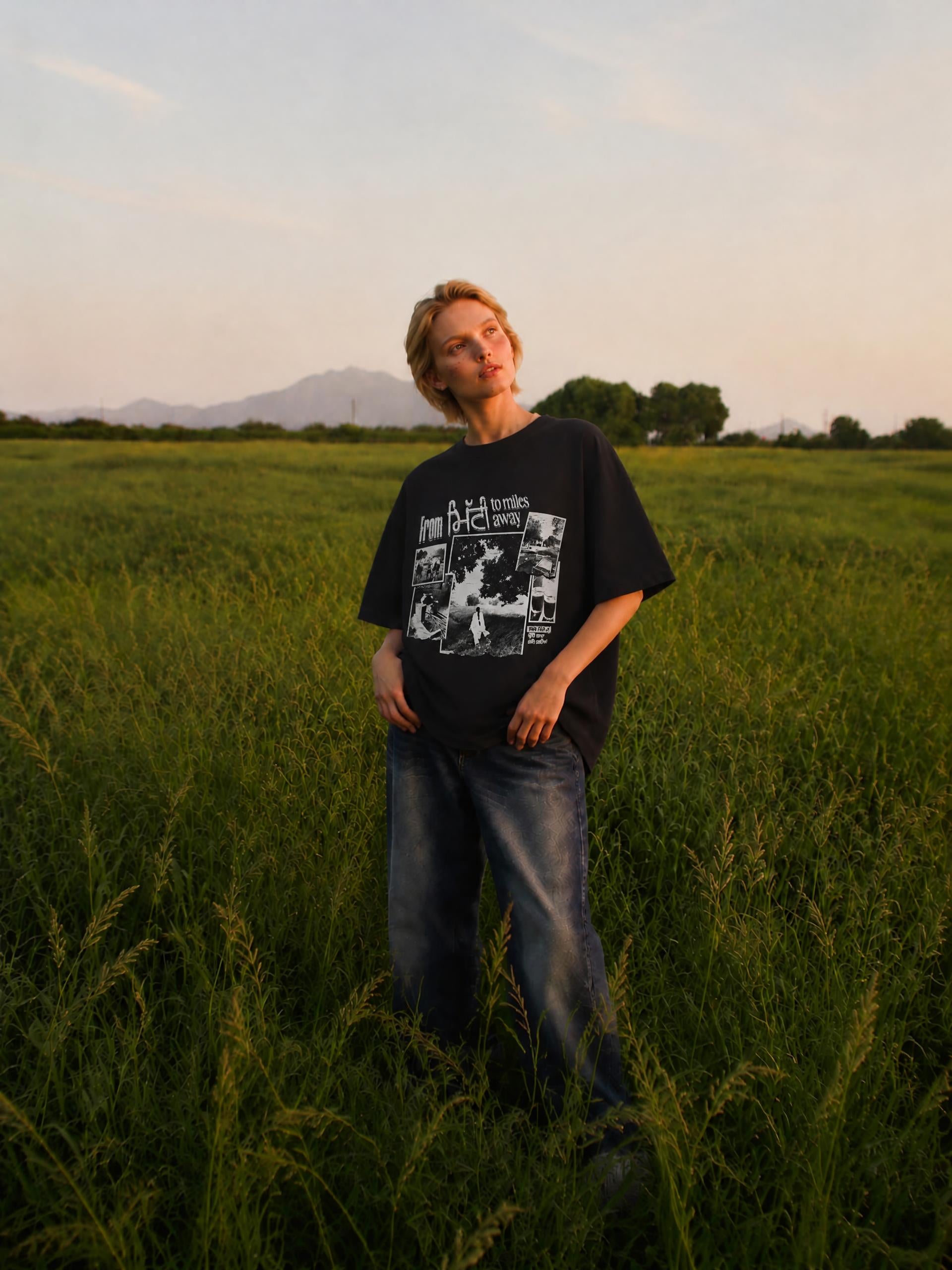 Mitti to Miles Away-Unisex Boxy T-Shirt